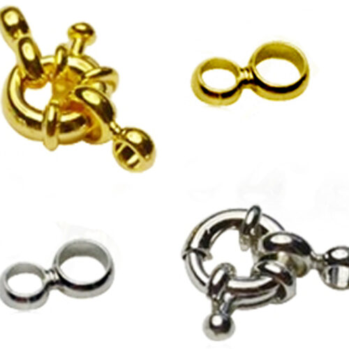 18k WG and YG Overlay Moonlight Clasp for Single Row Necklace or Bracelet