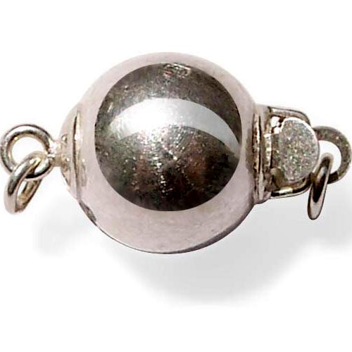 10mm 925 Silver Polished Ball Clasp