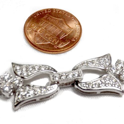 Large Butterfly Pearl Clasp Stamped 925 Sterling Silver