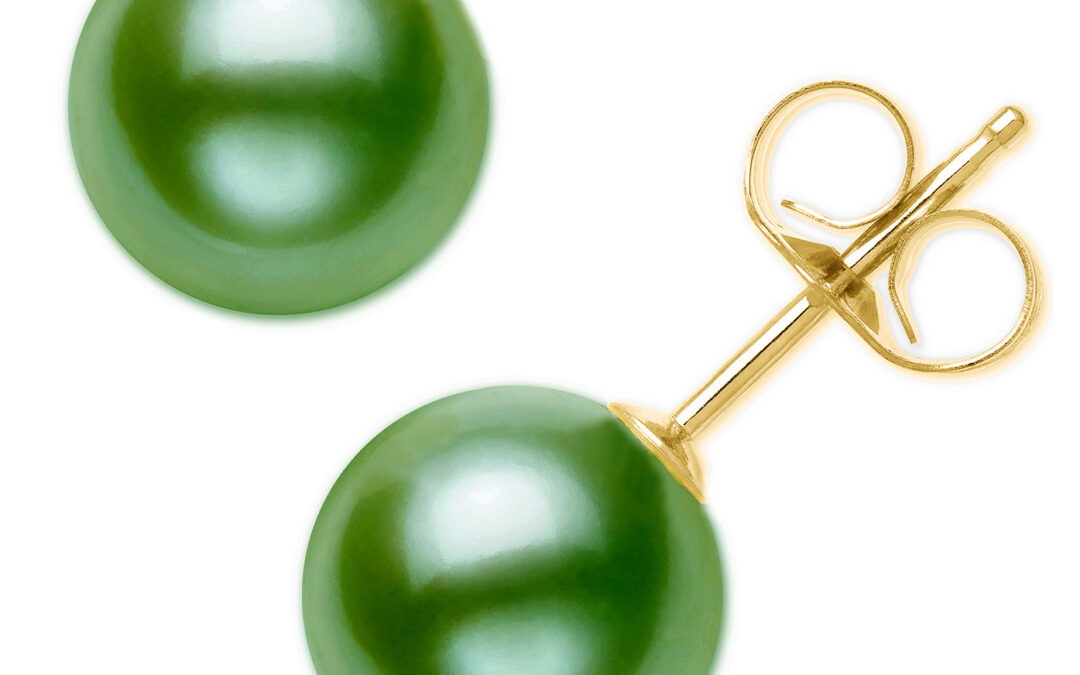 9-9.5mm Truly Round AA+ High Quality Pearl Studs Earrings 14K Gold