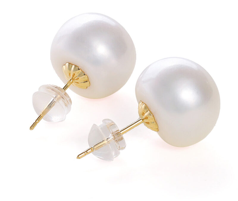 8-8.5mm AAA Pearl Studs Earrings 14k