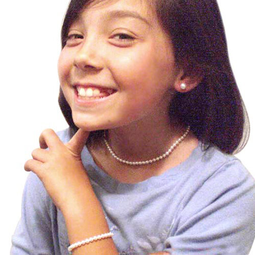 Child or Childrens 4-5mm Small Sized Genuine Pearl Jewelry Set 925 Sterling Silver