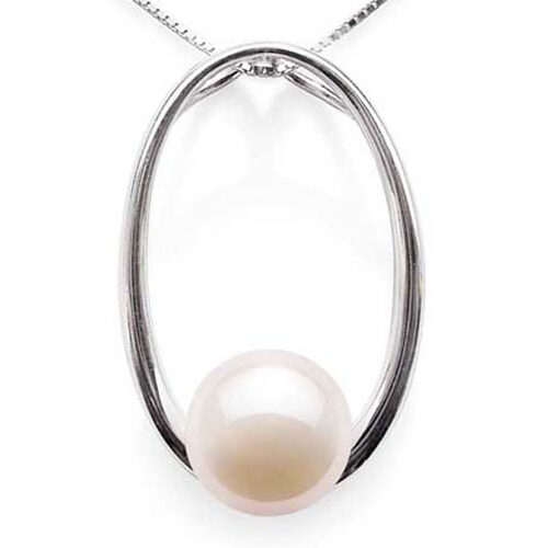 Large 10mm Sterling Silver Loop Pendant