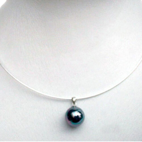 16mm Southsea Shell Pearl Pendant in 925 Sterling Silver Omega