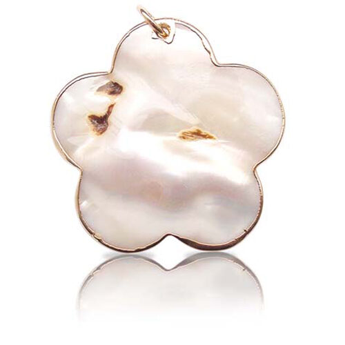 Mother of Pearl in Oyster Large Pendant with a Free Leather Cord