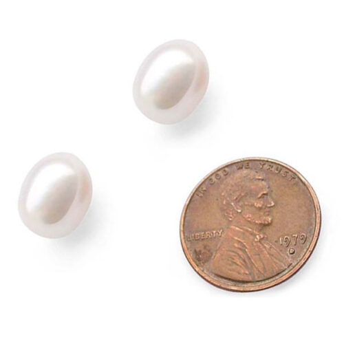 10mm Half Drilled Drop Pearls AA Quality For Earrings Sold by Pair