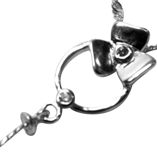 Circle With Clover Drop Pendant Setting