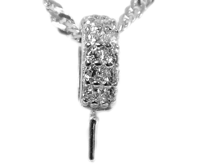 Beautiful Micro-paved 925 Sterling Silver Pendant Setting
