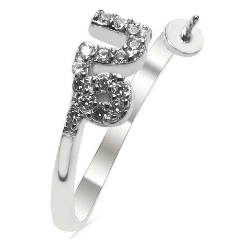 Unique Pearl Ring Setting in Silver