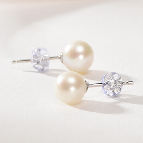 5-6mm round pearl stud earrings