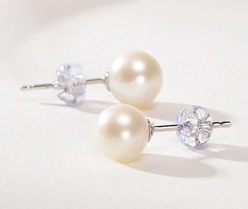 5-6mm Truly Round High Quality Pearl Stud Earrings 925 Sterling Silver