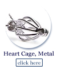heart shaped pearl cages in base metal