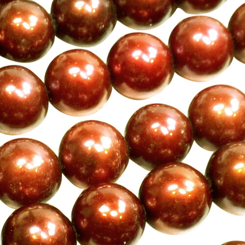 Cranberry Colored 9-10mm High AA+ Quality Round Pearl Strands Clearance
