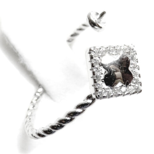 Diamond Silver Rings Settings