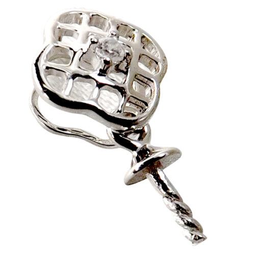 18k white gold pearl pendant settings