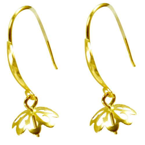 18k yellow gold dangling pearl earrings setting