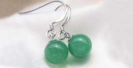 8-9mm Jade Earrings 925 Sterling Silver