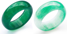 Real Jade Ring Light Green or Dark Green Jade