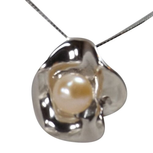 925 Sterling Silver Large Modern Flower Pendant