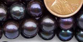 Loose Seed Pearls Black Potato Pearls