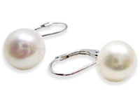button pearl earrings