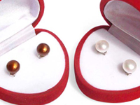 button pearl earrings