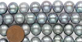 12-13mm Side Drilled Potato Pearls on Temporary Strand