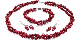 High Quality Baroque Pearl Set 925ss