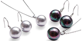 South Sea Shell Pearl Necklace and Earrings Set