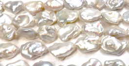 12-14mm High Luster Large Baroque Pearls Strand