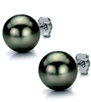 tahitian pearl earrings in 14k gold