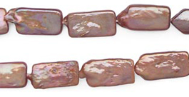 8x18mm Rectangular Length Drilled Coin Pearl Strand