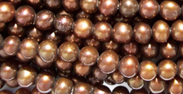 5-6mm Semi-Round Pearl Strand Colored