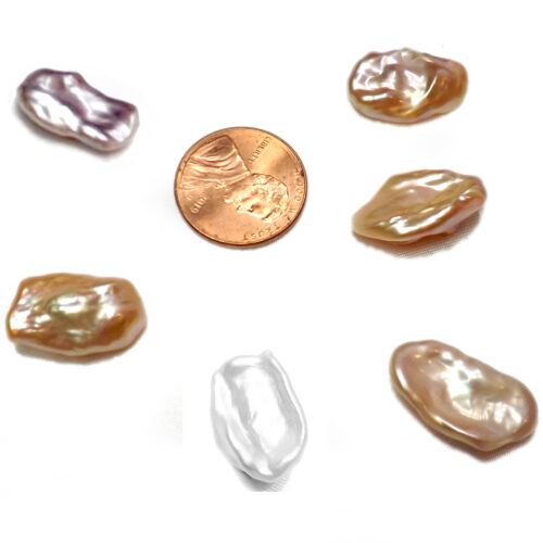 White, Pink or Mauve colored large sized loose Single Keshi