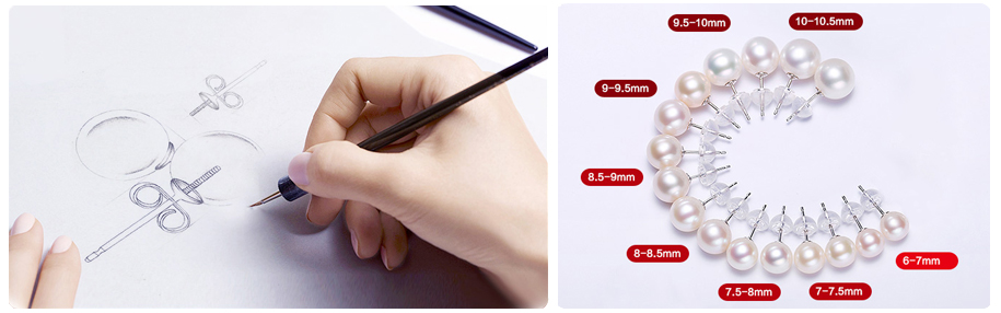 18K Yellow Gold Cable Chain Adjustable Bolo Style with Pearl Settings