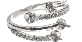 Pearl Ring Settings in Sterling Silver