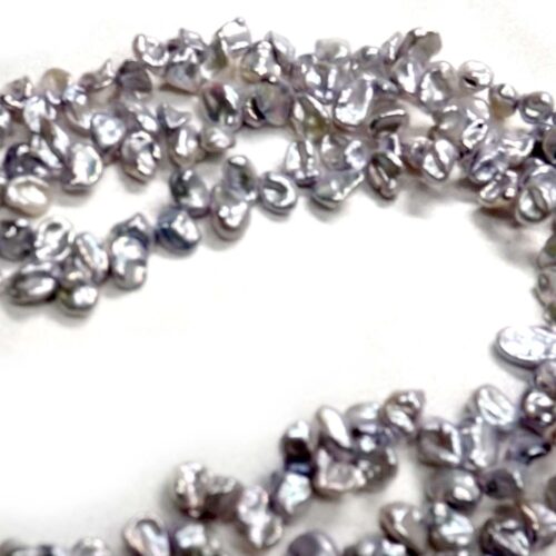 Gray Colored 5-7mm Keshi Seed Pearl Strand