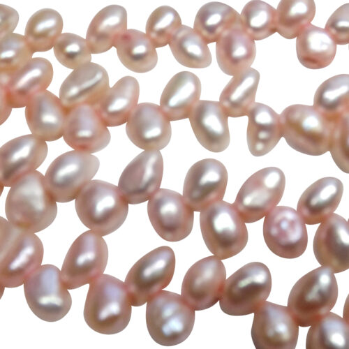 Top Drilled Baby Pink Pearl Strands