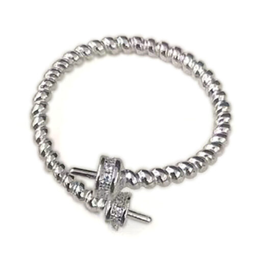 twisted designed sterlig silver ring settings