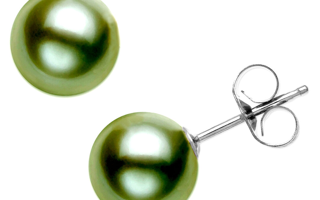 9-10mm TRUELY Round Pearl Studs Earrings in 925 Sterling Silver