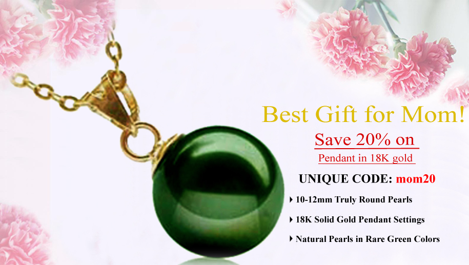 mother's day pearl pendant in 18k gold