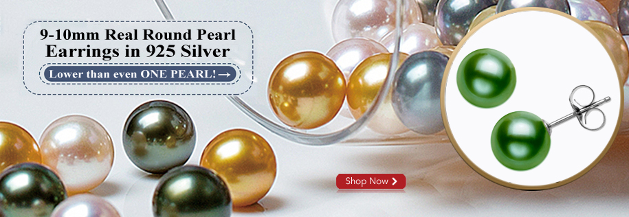 unique green colored pearl earrings