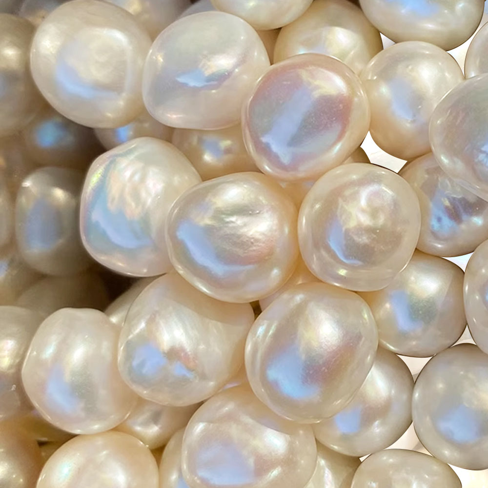 1pc No Hole Purple 10-11mm Cultured Baroque Freshwater Pearl Beads