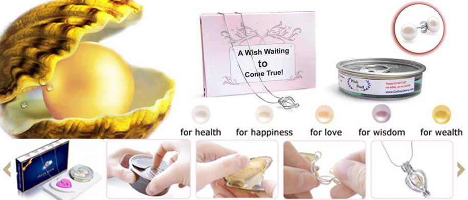 Wishing Pearl Gift Set w/ 16in or 18in 925 Sterling Silver Chain and a Pearl Cage