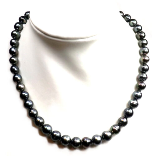 9-10mm Round Authentic Tahitian Pearl Necklace