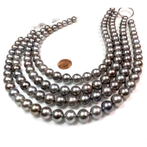 11-12mm Tahitian Grey Pearl Strands