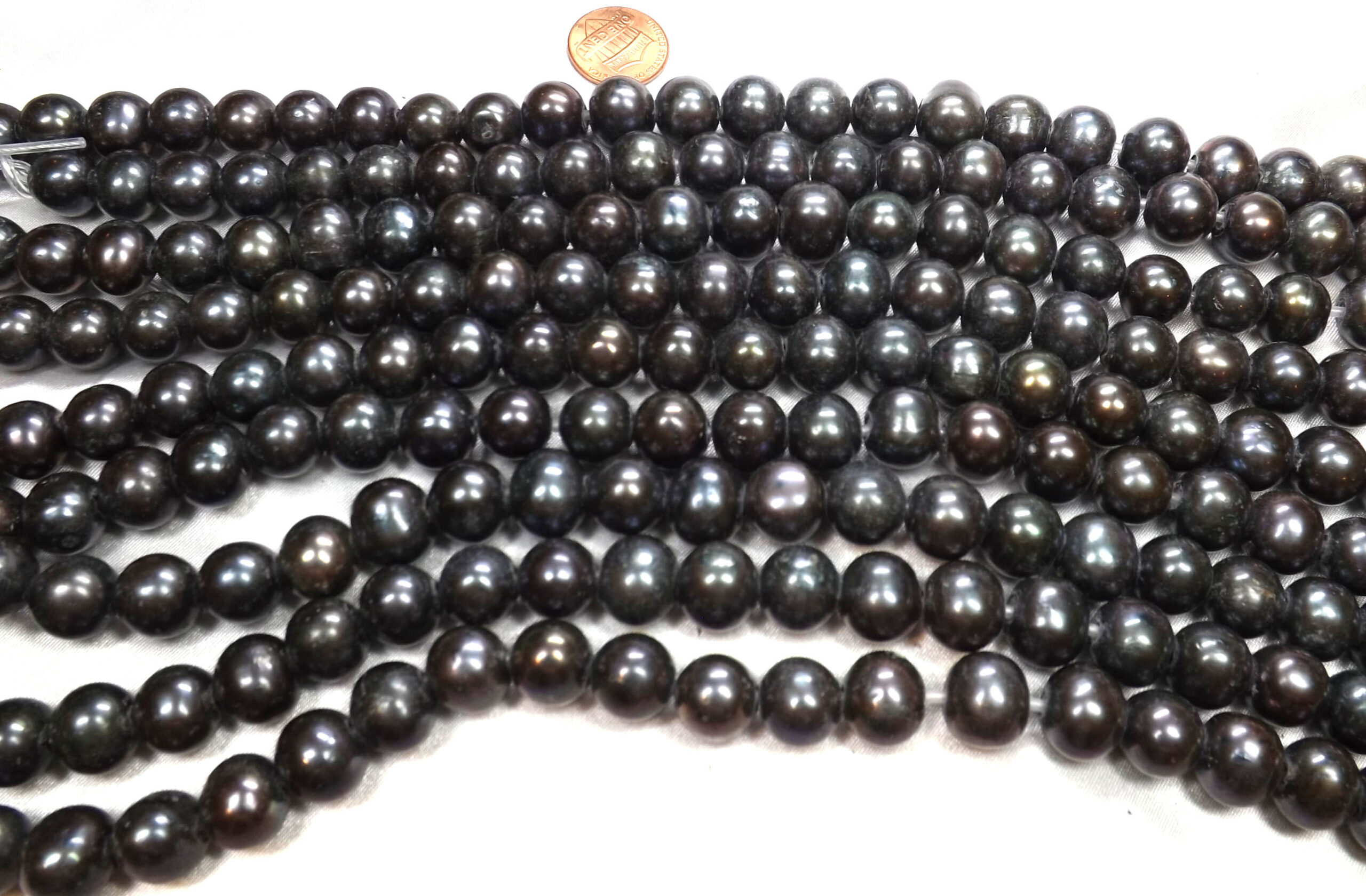 12-13mm near round pearls with larger hole