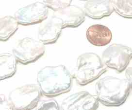 White Keshi Pearls