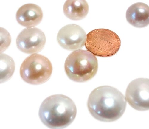 14-15mm Huge Button Pearls AAA