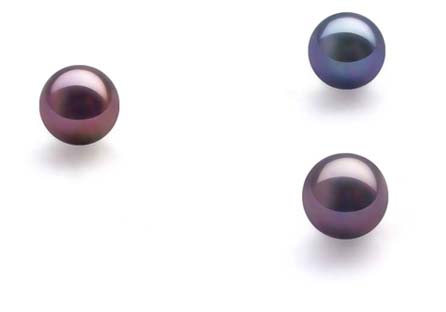 Lavender, Purple and Black  3.5-4mm Loose Round AAA Pearl, Undrilled or Half Drilled